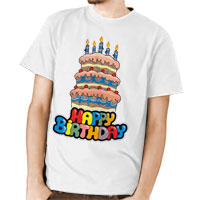 ハッピーバースデーTシャツのプリント作成