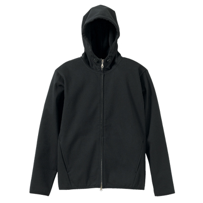 8.3oz フリース ボンディング フルジップ パーカ ブラック