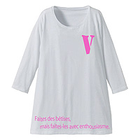 3.8oz ラウンドネック Aライン 3/4スリーブTシャツ