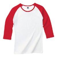 3/4リブラグランTシャツ
