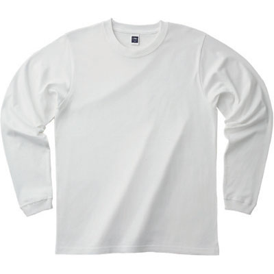 スリム長袖Tシャツ ホワイト