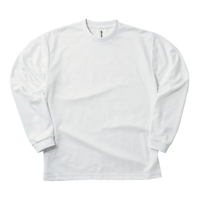 ドライ長袖Tシャツ ホワイト