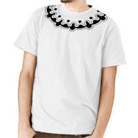 [首リブ回りプリントTシャツ]