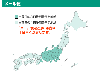 メール便到着予定日