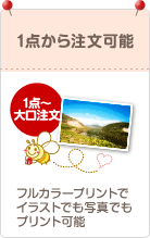 1点からプリント注文可能