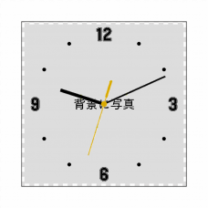かっこいい文字盤で写真が映える自作の時計をオリジナルでプリント　写真プリント時計のテンプレート　正方形アクリル時計 1個からオリジナルで制作可能 インテリアにぴったり ギフトや記念品にもおすすめ フルカラープリントの安い自作時計の無料デザインテンプレート