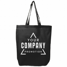 シンプルな三角ロゴの販促用トートバッグをオリジナルでプリント　企業・ショップのテンプレート