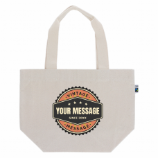 ビンテージ風ロゴにメッセージを入れられるトートバッグをオリジナルでプリント　趣味・ハンドメイドのテンプレート