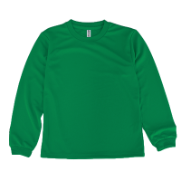 グリーン GLIMMER 4.4oz ドライ 長袖Tシャツ（キッズ） インクジェット加工