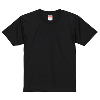 ブラック United Athle 4.1oz ドライアスレチックTシャツ（キッズ） インクジェット加工
