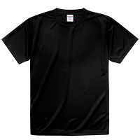 ブラック United Athle 4.7oz ドライシルキータッチTシャツ（キッズ） インクジェット加工