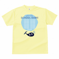 メンバーの名前入りクジラのクラスTシャツをオンデマンド転写でオリジナルでプリント　クラスTシャツのテンプレート　GLIMMER 4.4oz ドライTシャツ（レディース）の無料デザインテンプレート