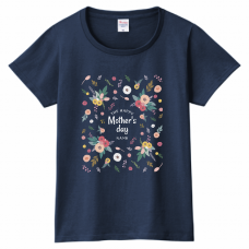 母の日のプレゼントに花柄のTシャツをオリジナルでプリント　母の日のテンプレート　PrintstarヘビーウェイトTシャツ（レディース）の無料デザインテンプレート
