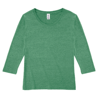 グリーン TRUSS 4.4oz トライブレンド 七分袖Tシャツ（レディース）