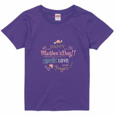 カラフルなメッセージがおしゃれな母の日のTシャツをオリジナルでプリント　母の日のテンプレート