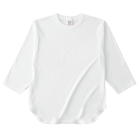 ベージュ Cross Stitch 6.2oz オープンエンド ベースボール 七分袖Tシャツ
