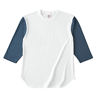 Cross Stitch 6.2oz オープンエンド ベースボール 七分袖Tシャツ
