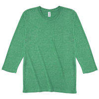 グリーン TRUSS 4.4oz トライブレンド 七分袖Tシャツ