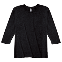 ブラック TRUSS 4.4oz トライブレンド 七分袖Tシャツ