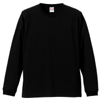 ブラック United Athle 5.6oz 長袖Tシャツ（1.6インチリブ）