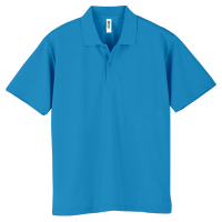 ブルー GLIMMER 4.4oz ドライポロシャツ インクジェット加工