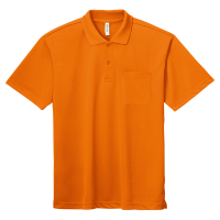 オレンジ GLIMMER 4.4oz ドライポロシャツ（ポケット付）