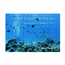 海中写真のジグソーパズルをオリジナルでプリント　ジグソーパズル（A4横型）のテンプレート　ジグソーパズル（A4横型）の無料デザインテンプレート