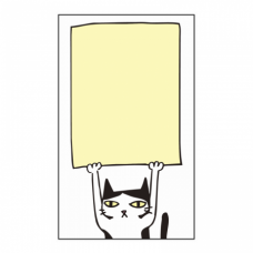 猫のイラスト入り面白い卓上メモをオリジナルでプリント　趣味・ハンドメイドのテンプレート　卓上メモの無料デザインテンプレート