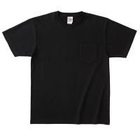 ブラック Cross Stitch オープンエンドマックスウェイト ポケットTシャツ