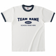 アーチ型のチーム名入りチームTシャツをオリジナルでプリント　チームウェア・グッズのテンプレート