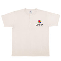 JEMORGAN 7.1oz 天竺ヘンリーネック半袖Tシャツ