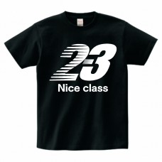 おしゃれな数字のクラスロゴが映えるクラTをオリジナルでプリント　クラスTシャツのテンプレート　Printstar ヘビーウェイトTシャツの無料デザインテンプレート