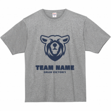 カジュアルなクマのイラスト入りチームTシャツをシルクスクリーンでオリジナルでプリント　チームウェア・グッズのテンプレート