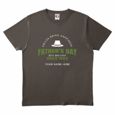 ハッピーなメッセージがおしゃれな父の日のTシャツをオリジナルでプリント　父の日のテンプレート　TRUSS ヘビーウェイトTシャツの無料デザインテンプレート