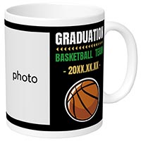 卒業・卒園用の無料デザインテンレート バスケットボール部