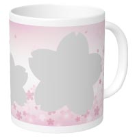 卒園・卒業用の無料デザインテンレート 桜吹雪と写真(ピンク)