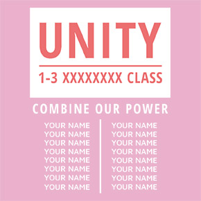 クラスTシャツ　UNITYのロゴ