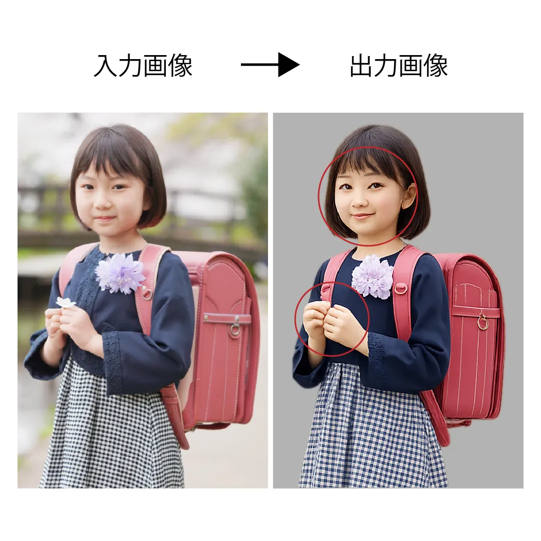 被写体とは異なる形になる例