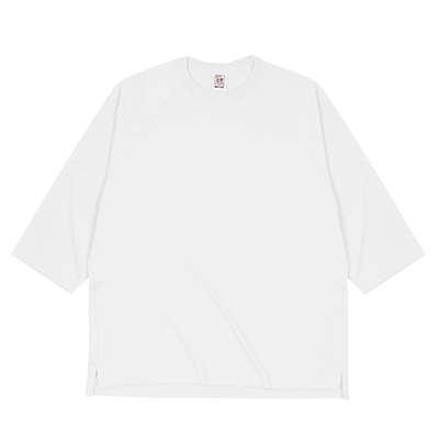 Cross Stitch 6.2oz オープンエンド ラグラン七分袖Tシャツ