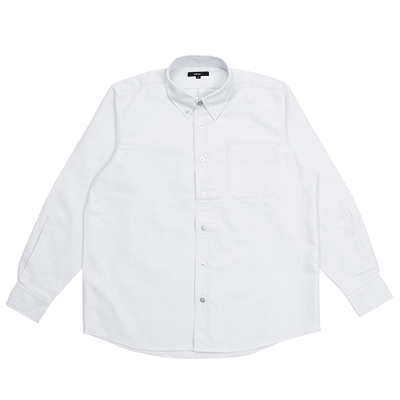 AITOZ メンズ長袖オックスボタンダウンシャツ