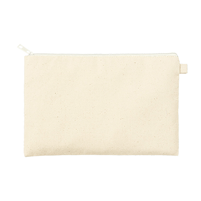 カラーファスナーキャンバスフラットポーチ（M）