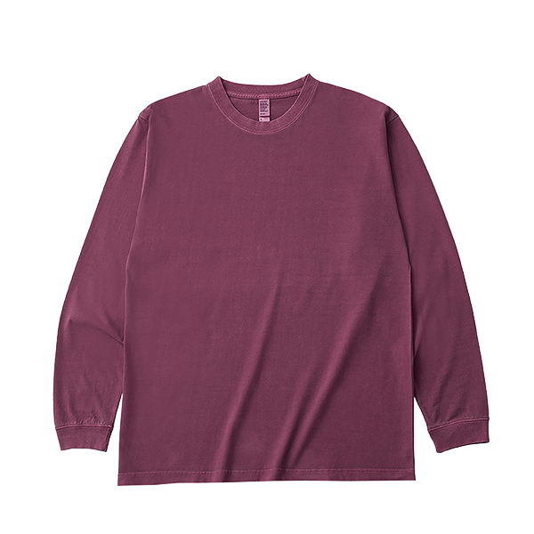 D-FACTORY 6.6oz ガーメントダイ長袖Tシャツ（1.6インチリブ）