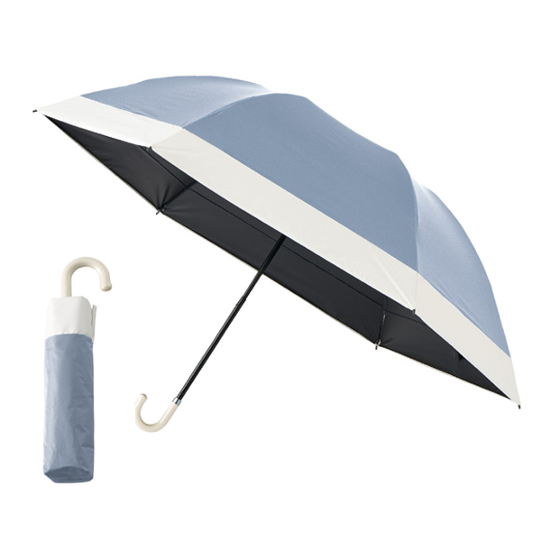 ドーム型ツートーン遮光折りたたみ傘