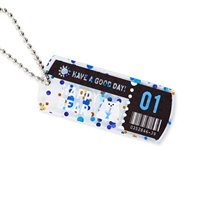 タグ型キーホルダー（水玉ラメ）