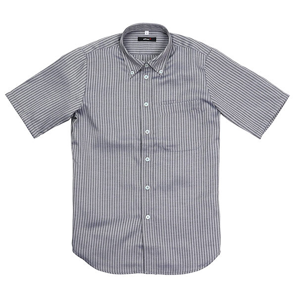 AITOZ 半袖ボタンダウンシャツ（ヘリンボーン）