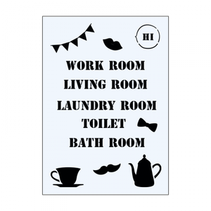 【無料テンプレート】ステンシルシートA5 カフェ風