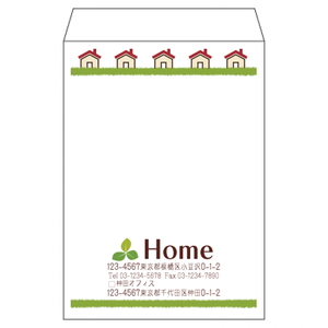 【無料テンプレート】角2封筒 家