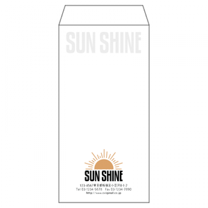 【無料テンプレート】長3封筒(縦) センター×ロゴ