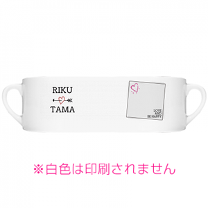 【無料テンプレート】マグカップ(小) LOVE AND BE HAPPY