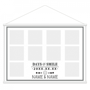 【無料テンプレート】モノクロ×スマイル B2 タペストリー